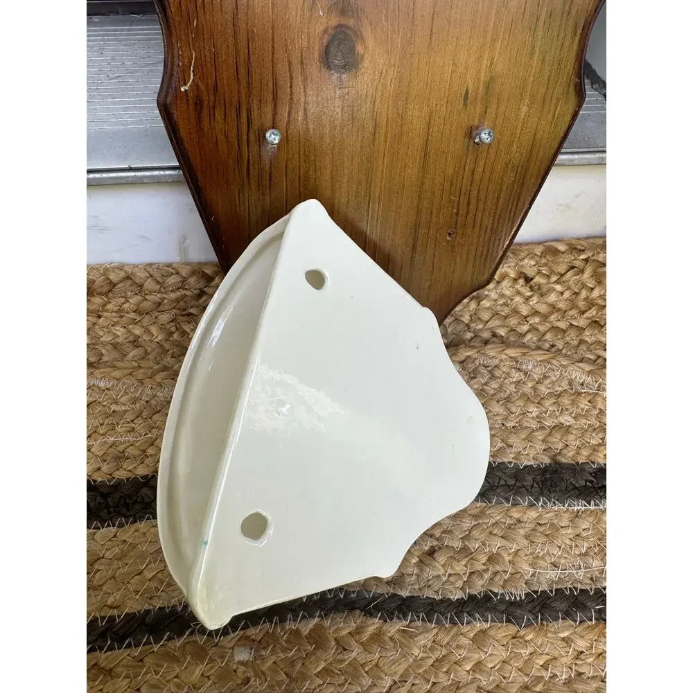 Vintage Wood Wall Caddy Mirror plant holder hummingbird hang retro boho